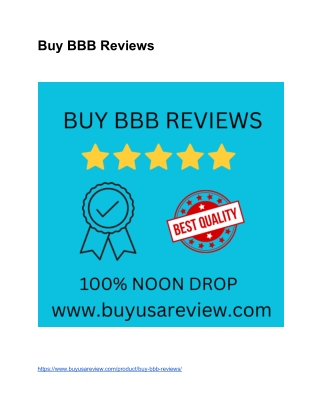 Buy BBB Reviews