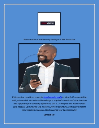 Risikomonitor Cloud Security Audit for IT Risk Protection