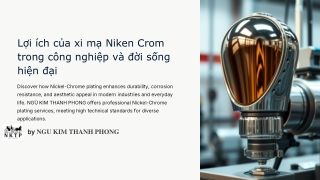 Lợi ích của xi mạ Niken Crom trong công nghiệp và đời sống hiện đại