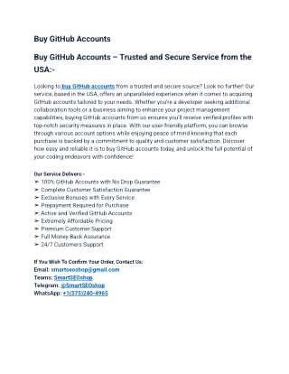 Best Website to Buy GitHub Accounts