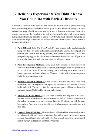 7 Delicious Experiments You Didn’t Know You Could Do with Parle-G Biscuits