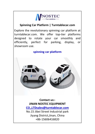 Spinning Car Platform Turntablecar.com