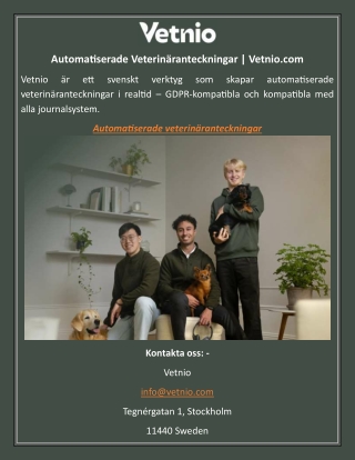 Automatiserade Veterinäranteckningar Vetnio.com
