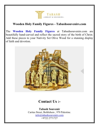 Wooden Holy Family Figures - Tabashsouvenirs.com