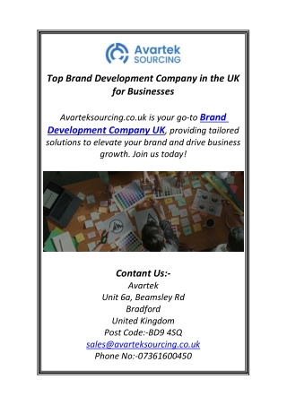 Top Brand Development Company in the UK for Businesses