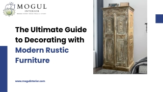 The Ultimate Guide to Decorating with Modern Rustic Furniture