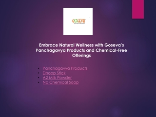 Discover Holistic Living with Goseva