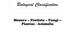 Biological Classification