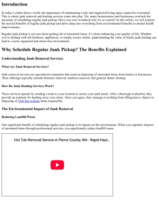 Why Schedule Regular Junk Pickup? The Benefits Explained