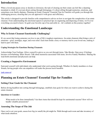 Planning an Estate Cleanout? Essential Tips for Families