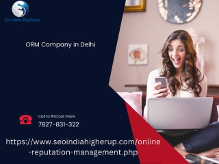 Affordable ORM Company in Delhi- Seo India higherup