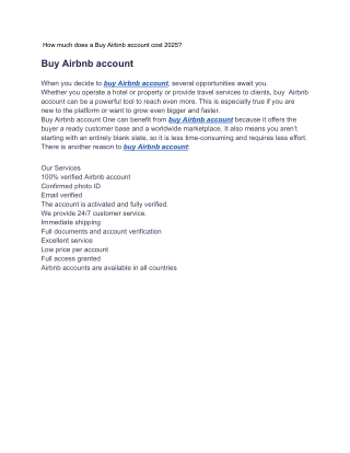 _How much does a Buy Airbnb account cost 2025_