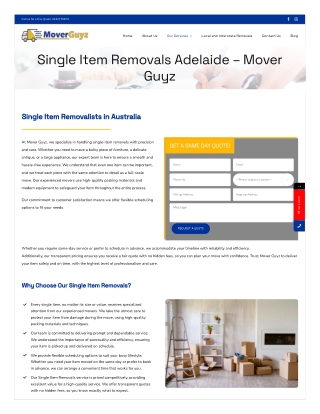 Single Item Removal Adelaide