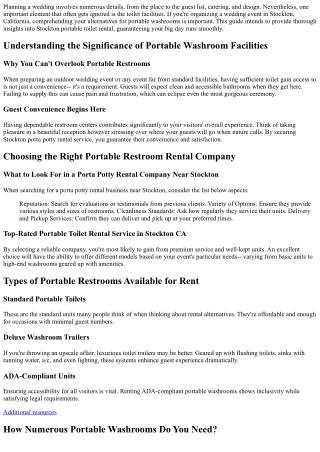 Preparation a Wedding? Do not Forget About Your Portable Washroom Requirements i