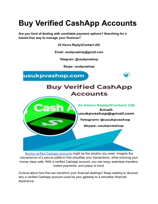 Buy Verified CashApp Accounts