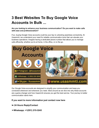 3 Best Websites To Buy Google Voice Accounts In Bulk