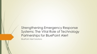 Strengthening Emergency Response Systems