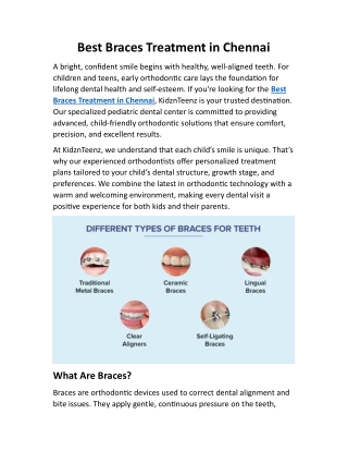 Best Braces Treatment in Chennai