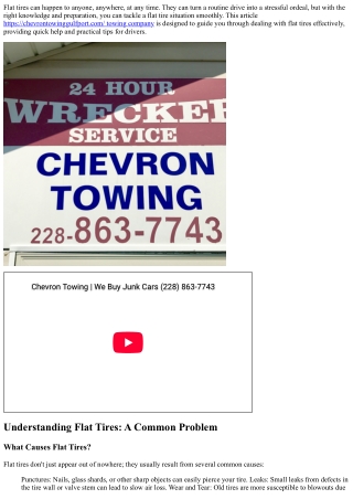 Dealing with Flat Tires: Quick Help and Tips for Drivers