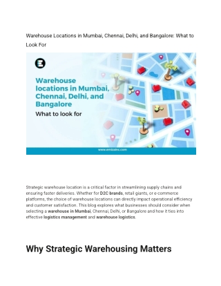 Warehouse Locations in Mumbai, Chennai, Delhi, and Bangalore_ What to Look For