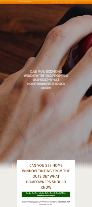 Can You See Home Window Tinting from the Outside What Homeowners Should Know