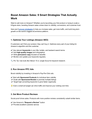 Boost Amazon Sales
