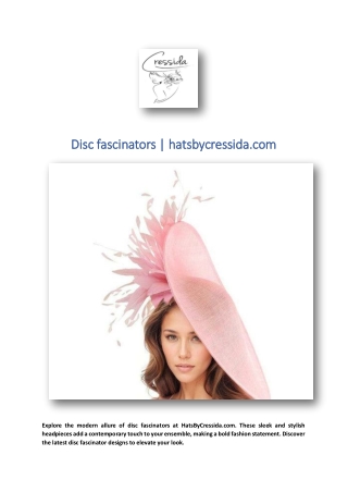 Disc fascinators | hatsbycressida.com