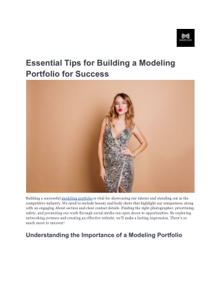 Essential Tips for Building a Modeling Portfolio for Success