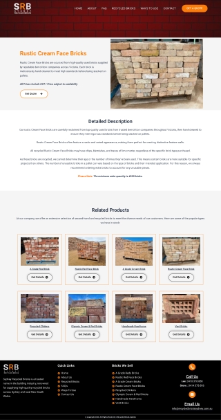 Rustic Cream Face Bricks