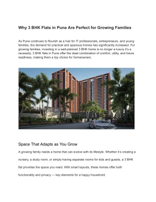 3 BHK Flats for Sale in Pune | Prime Locations & Offers