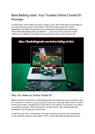Best Betting India: Your Trusted Online Cricket ID Provider
