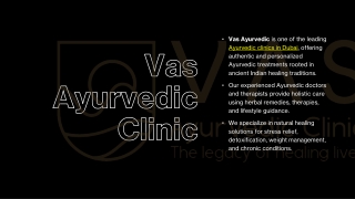 Best ayurvedic clinic in dubai-Vas Ayurvedic