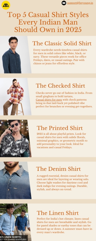 Beyoung’s Guide to Men’s Casual Wear Shirts for Every Occasion