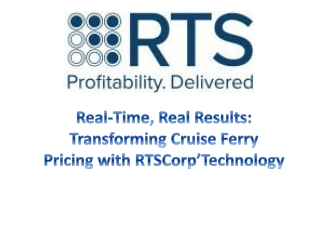Real-Time, Real Results: Transforming Cruise Ferry Pricing with RTSCorp