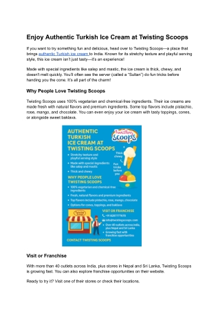 Authentic Turkish Ice Cream at Twisting Scoops