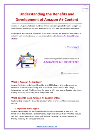 Understanding the Benefits and Development of Amazon A  Content