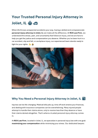 Your Trusted Personal Injury Attorney in Joliet