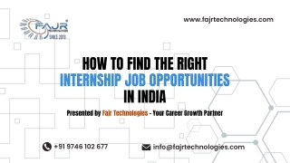 How to Find the Right Internship Job Opportunities in India