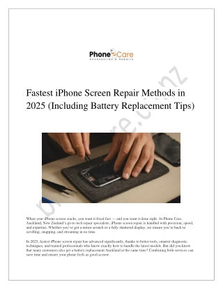 Fastest iPhone Screen Repair Methods in 2025