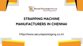 Strapping Machine Manufacturers in Chennai