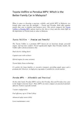 I Traded My Toyota for a New Perodua – Here's What I Learned About Trade-In Valu