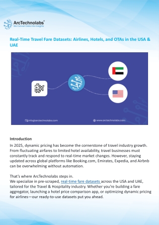 Real-Time Travel Fare Datasets