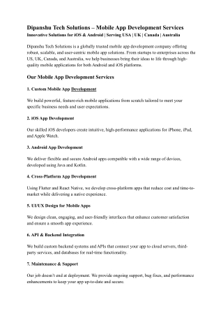 Mobile App Development