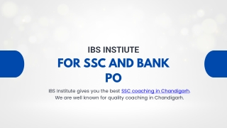 SSC  and Bank po Coaching in Chandigarh