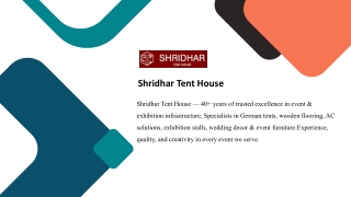 Shridhar Tent House Bangalore