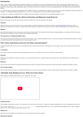 Understanding the Difference Between Donation and Disposal in Junk Removal