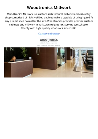 Woodtronics Millwork