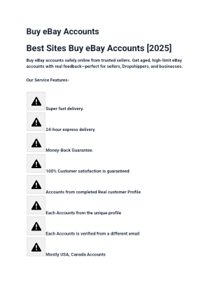 Buy eBay Accounts