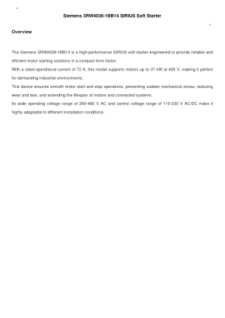 Siemens_3RW4038-1BB14 -AMPS Electric trading