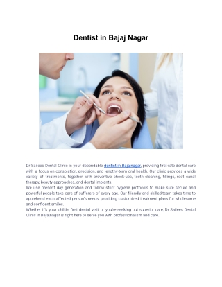 Dentist in Bajaj Nagar
